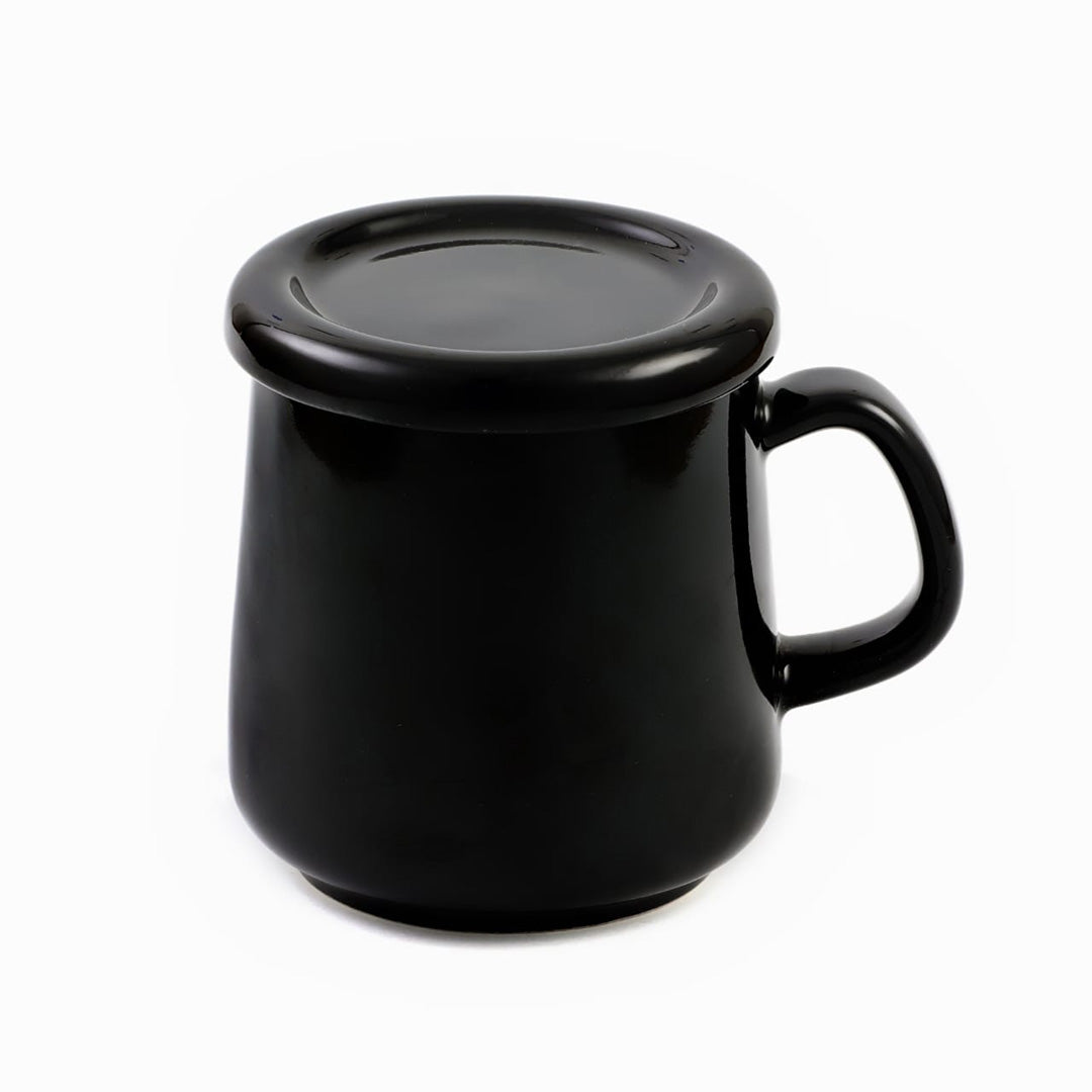 The Sleek Black Mug with Lid