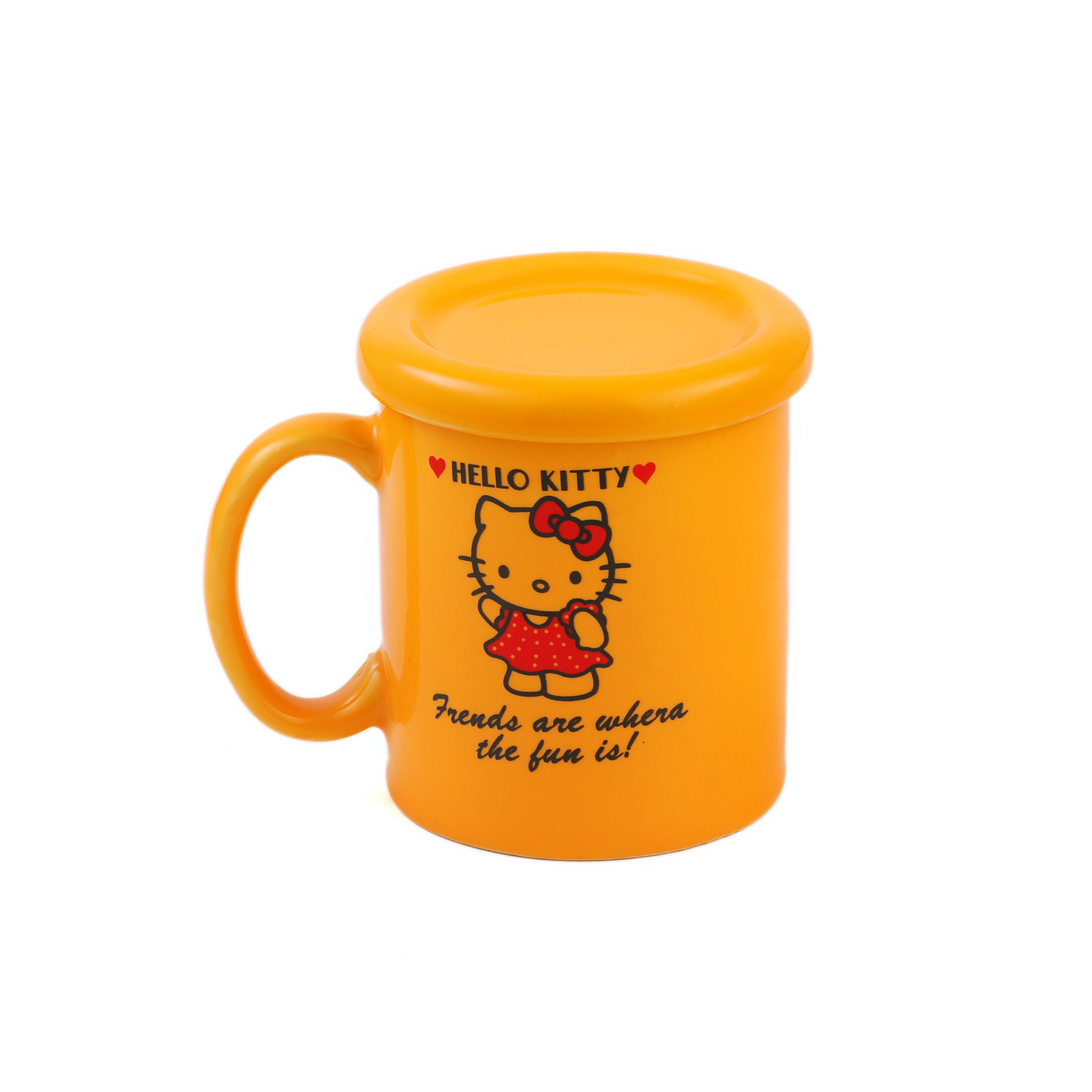 Solid Orange Juice Mug With Lid