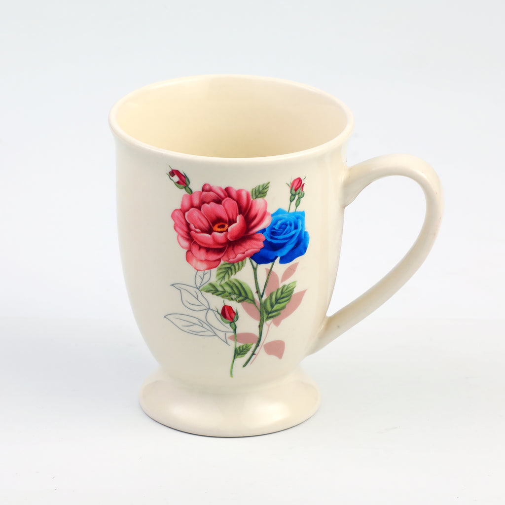 Floral Ceramic Mug Pink & Blue